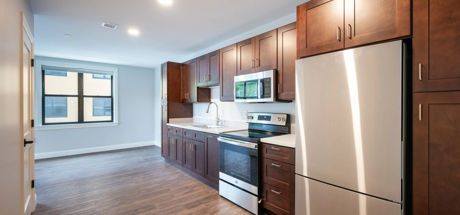 apartment unit interior kitchen